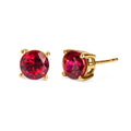 LUXURIANT - AAA Lab Grown Rubin Ohrringe 925 Silber Gold ca. 4.06 ct