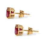 LUXURIANT - AAA Lab Grown Rubin Ohrringe 925 Silber Gold ca. 4.06 ct