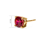 LUXURIANT - AAA Lab Grown Rubin Ohrringe 925 Silber Gold ca. 4.06 ct