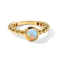 EVER TRUE AA Natürlicher, äthiopischer Welo Opal Ring 950 Kupfer (Größe 17.00) ca. 0,54 ct