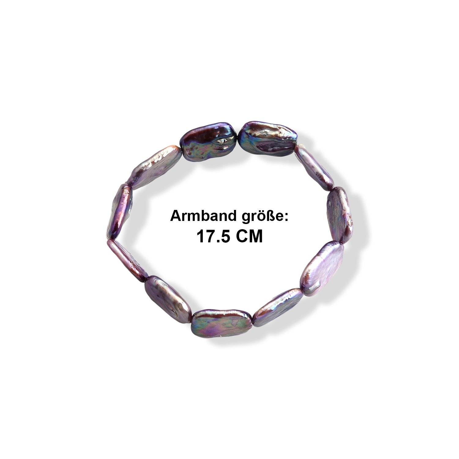 Lila Keshi Perle Armband 18 cm