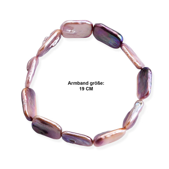 Mehrfarbige Keshi Perle Armband 18 cm