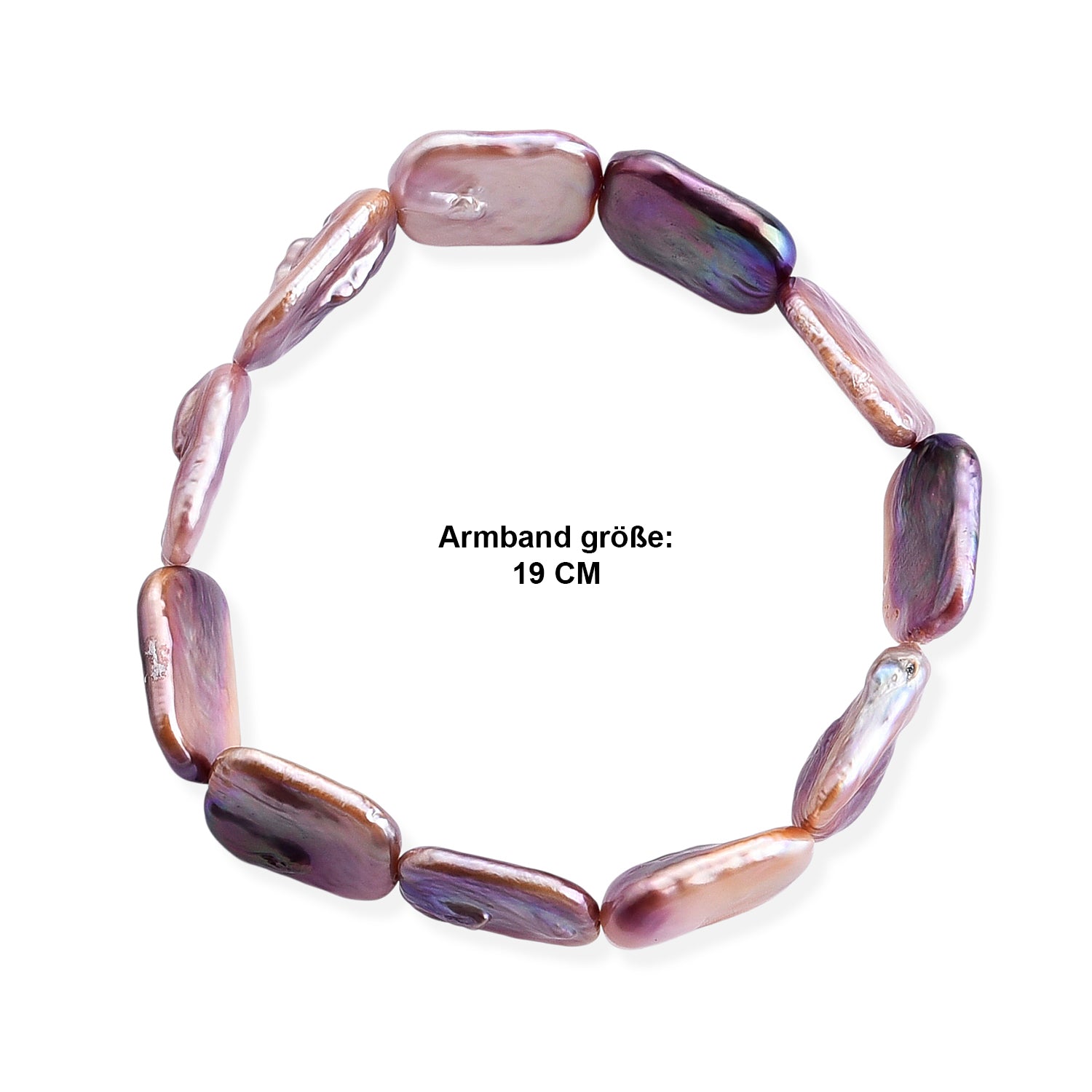 Mehrfarbige Keshi Perle Armband 18 cm