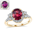 LUXURIANT DIAMOND - AAA Farbwechsel Granat, Lab Grown Diamant Ring 417 Gold (Größe 17.00) ca. 3,03 ct