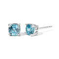 EVER TRUE AA Blauer Zirkon Ohrringe Reine Bronze ca. 2.16 ct