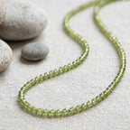 Natürliche Peridot Halskette ca. 45 cm 316L Edelstahl ca. 130.00 ct