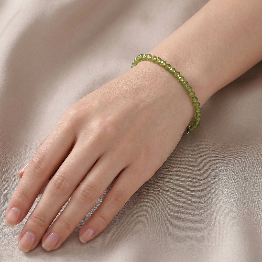 Natürliches Peridot Armband ca. 18 cm 316L Edelstahl ca. 15.00 ct