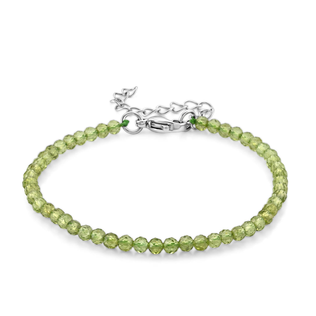 Natürliches Peridot Armband ca. 18 cm 316L Edelstahl ca. 15.00 ct