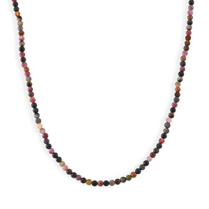 Mehrfarbig-Turmalin Halskette ca. 45 cm 316L Edelstahl ca. 45.00 ct