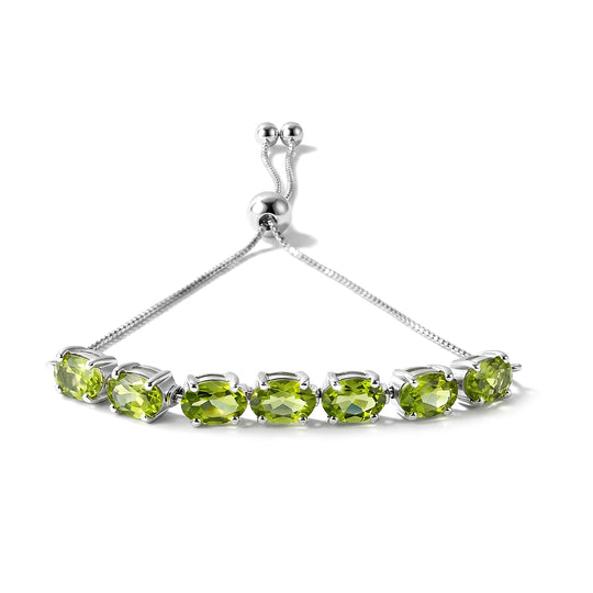 D'Joy Afrikanischer Rubin (Fissure gefüllt) Armband ca. 19 cm 925 Silber Rhodiniert ca. 3.36 ct