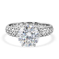D'Joy Moissanit Ring 925 Silber Rhodiniert (Größe 17.00) ca. 2,19 ct
