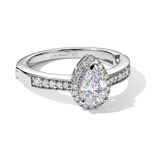 LUXURIANT DIAMOND - Lab Grown Diamant SGL zertifiziert SI-GH Ring 925 Silber Rhodiniert (Größe 20.00) ca. 1,03 ct