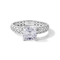 D'Joy Moissanit Ring 925 Silber Rhodiniert (Größe 18.00) ca. 1,90 ct