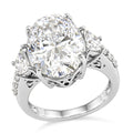 D'Joy Moissanit Ring 925 Silber Rhodiniert (Größe 18.00) ca. 11,27 ct