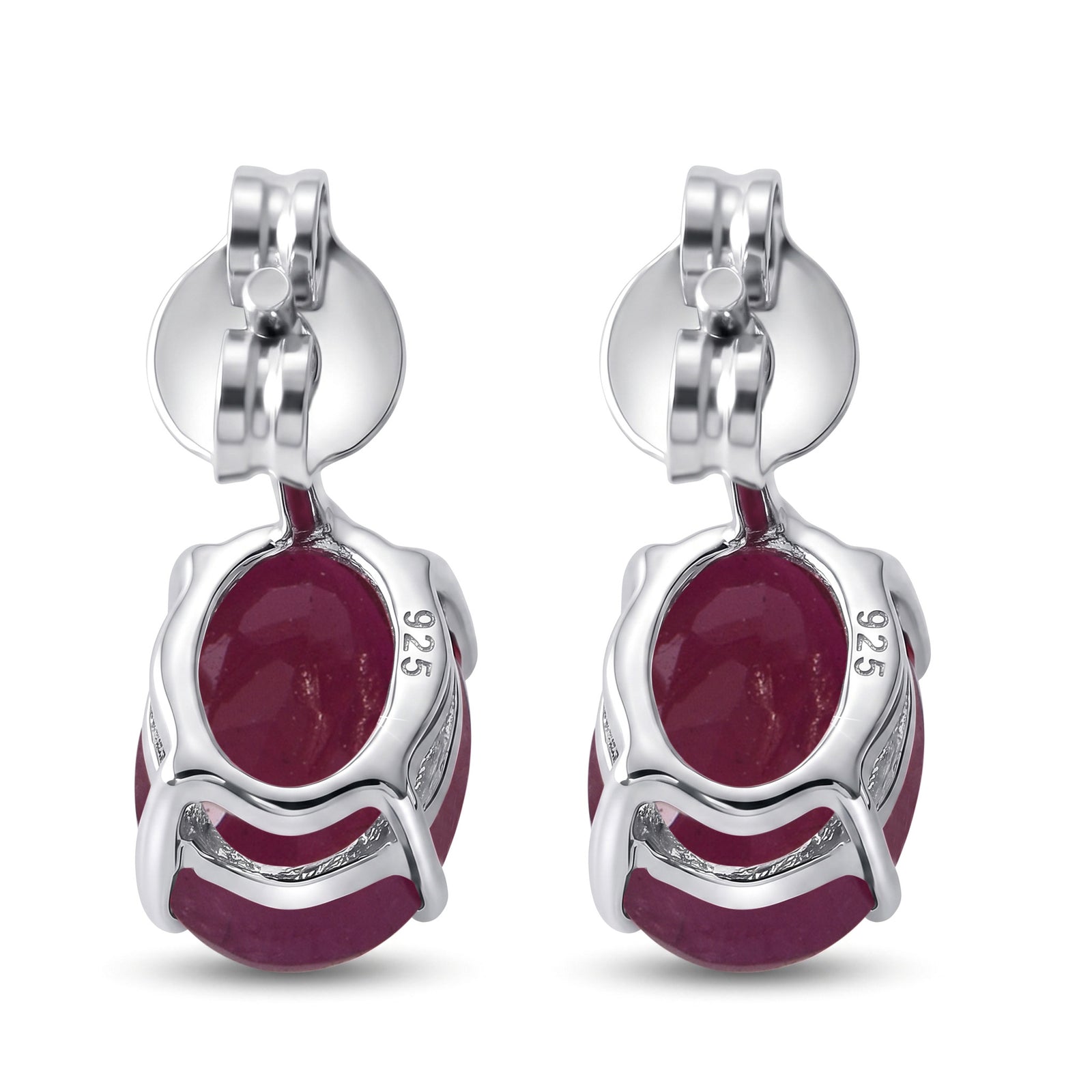 D'Joy AA Burmesischer Rubin Ohrringe 925 Silber Rhodiniert ca. 3,30 ct.