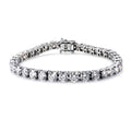 D'Joy Moissanit (Rund) Armband ca. 19 cm 925 Silber Rhodiniert ca. 18.09 ct