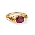 LUXURIANT - AAA Lab Grown Rubin Ring 925 Silber Gold (Größe 17.00) ca. 2,67 ct