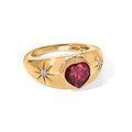 LUXURIANT - AAA Lab Grown Rubin, Lab Grown Diamant Ring 925 Silber Gold (Größe 17.00) ca. 2,89 ct