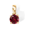 LUXURIANT - AAA Lab Grown Rubin Anhänger 925 Silber Gold ca. 1.37 ct