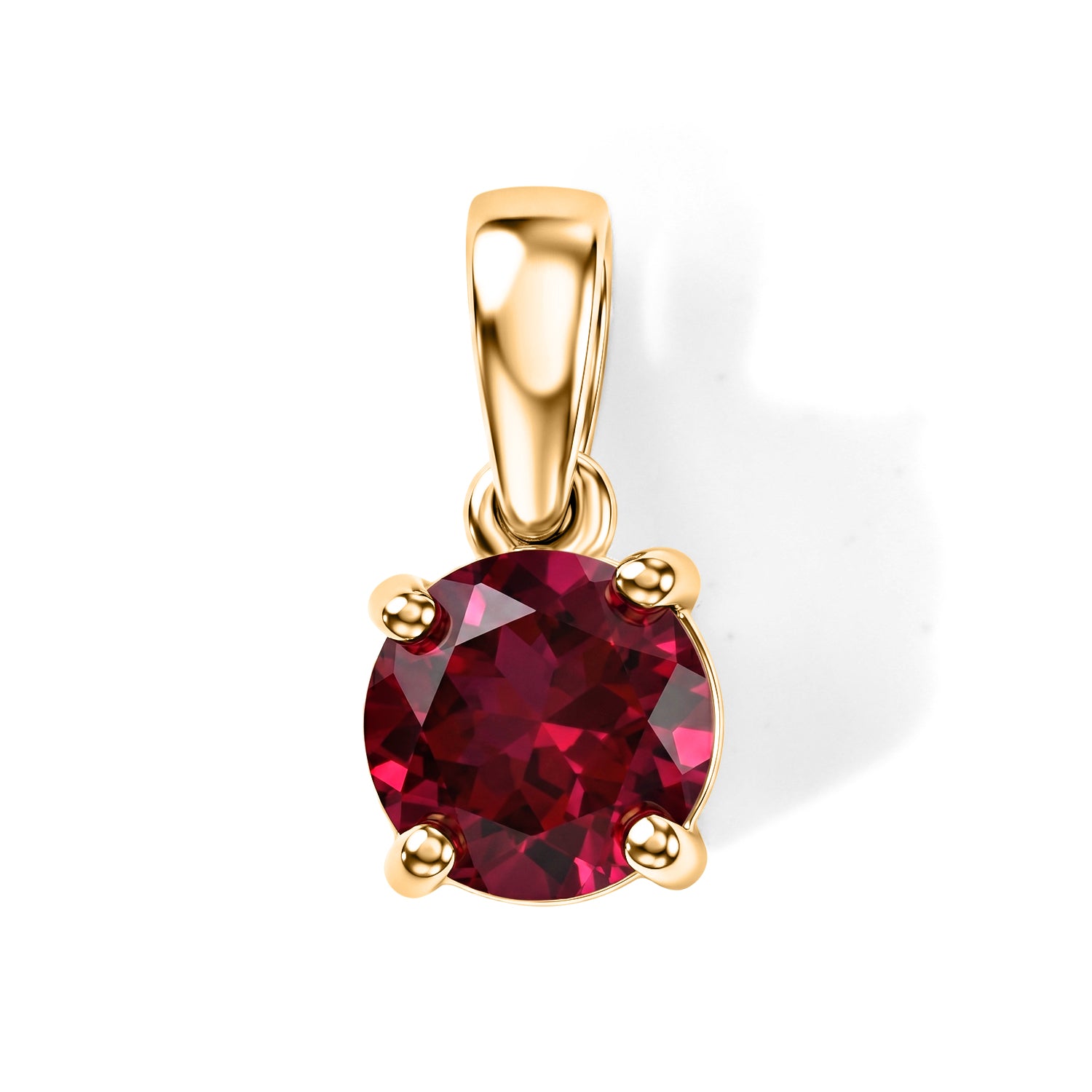 LUXURIANT DIAMOND - AAA Lab Grown Rubin Anhänger 925 Silber Gold ca. 1,37 ct.