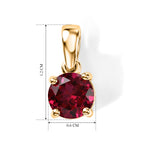 LUXURIANT - AAA Lab Grown Rubin Anhänger 925 Silber Gold ca. 1.37 ct
