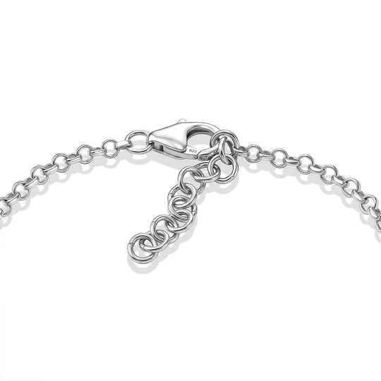 D'Joy AA Grüner Saphir, Moissanit AGI zertifiziert Armband ca. 18.5 cm 925 Silber Rhodiniert ca. 4,09 ct.