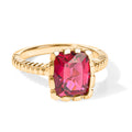 LUXURIANT - AAA Lab Grown Rubin Ring 925 Silber 750 Gelbgold vermeil (Größe 19.00) ca. 4,75 ct