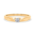 LUXURIANT DIAMOND - Lab Grown Diamant SI-GH Ring 925 Silber 750 Gelbgold vermeil (Größe 16.00) ca. 0.20 ct