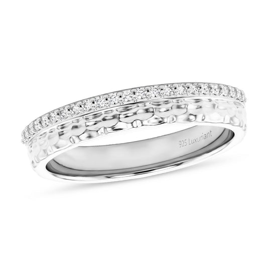 LUXURIANT SI-GH Labor Diamant Ring, 925 Silber rhodiniert - 0,15 ct