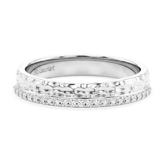 LUXURIANT SI-GH Labor Diamant Ring, 925 Silber rhodiniert - 0,15 ct