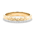 LUXURIANT DIAMOND - Lab Grown Diamant SI-GH Ring 925 Silber 750 Gelbgold vermeil (Größe 18.00) ca. 0.15 ct