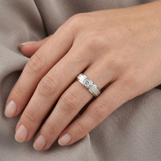 LUXURIANT SGL zertifizierter SI-GH Labor Diamant Solitär Ring, 925 Silber rhodiniert - 0,25 ct.