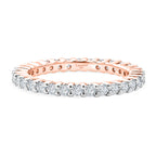 LUXURIANT DIAMOND - Lab Grown Diamant SI-GH Ring 925 Silber 750 Roségold vermeil (Größe 17.00) ca. 0,95 ct