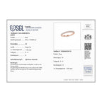 LUXURIANT DIAMOND - Lab Grown Diamant SI-GH Ring 925 Silber 750 Roségold vermeil (Größe 17.00) ca. 0,95 ct