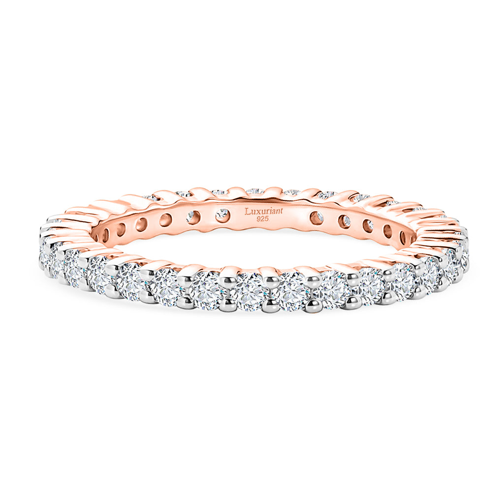 LUXURIANT DIAMOND - Lab Grown Diamant SI-GH Ring 925 Silber 750 Roségold vermeil (Größe 17.00) ca. 0,95 ct
