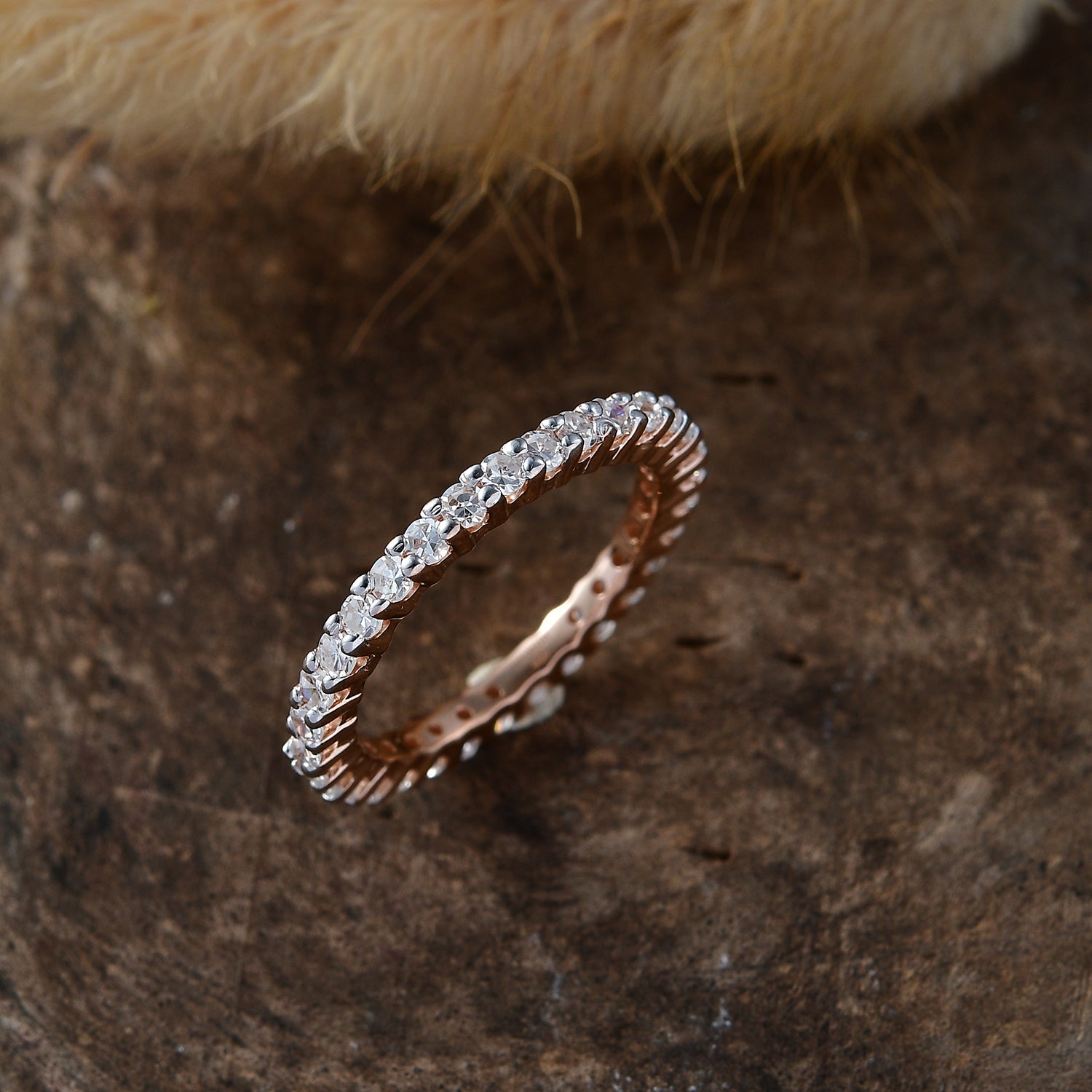 LUXURIANT DIAMOND - Lab Grown Diamant SI-GH Ring 925 Silber 750 Roségold vermeil (Größe 20.00) ca. 0,99 ct