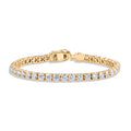 D'Joy Moissanit Armband ca. 20 cm 925 Silber 750 Gelbgold vermeil ca. 8,99 ct.