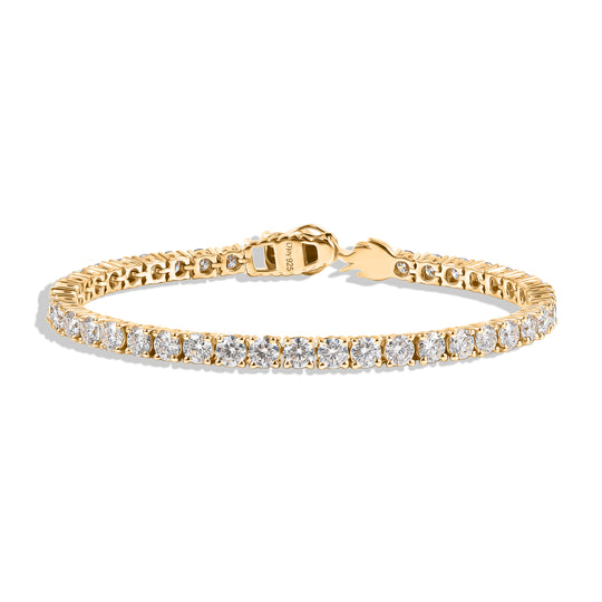 D'Joy Moissanit Drache Armband ca. 19 cm 925 Silber 750 Gelbgold vermeil ca. 8.36 ct