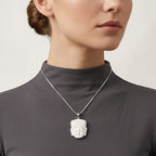 Ox Bone Anhänger 925 Silber ca. 21.91 ct