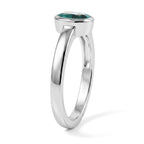 D'Joy AA Labor Paraiba Yag Solitär Ring, 925 Silber rhodiniert - 1,42 ct.