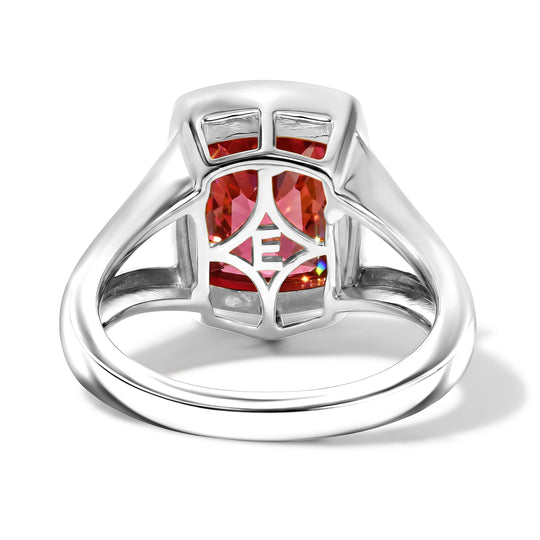 EVER TRUE Lab Grown Padparadscha-Saphir Ring 950 Kupfer (Größe 19.00) ca. 4,47 ct