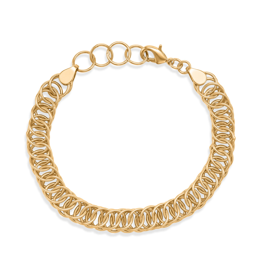 EVER TRUE Bronzella Kollektion-Reine Bronze 750 Vergoldet Armband ca. 16.5 cm ca. 11,00g