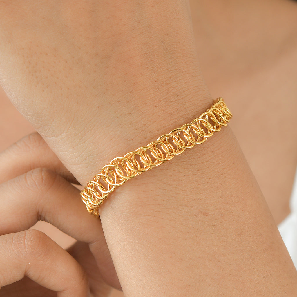 EVER TRUE Bronzella Kollektion-Reine Bronze 750 Vergoldet Armband ca. 16.5 cm ca. 11,00g