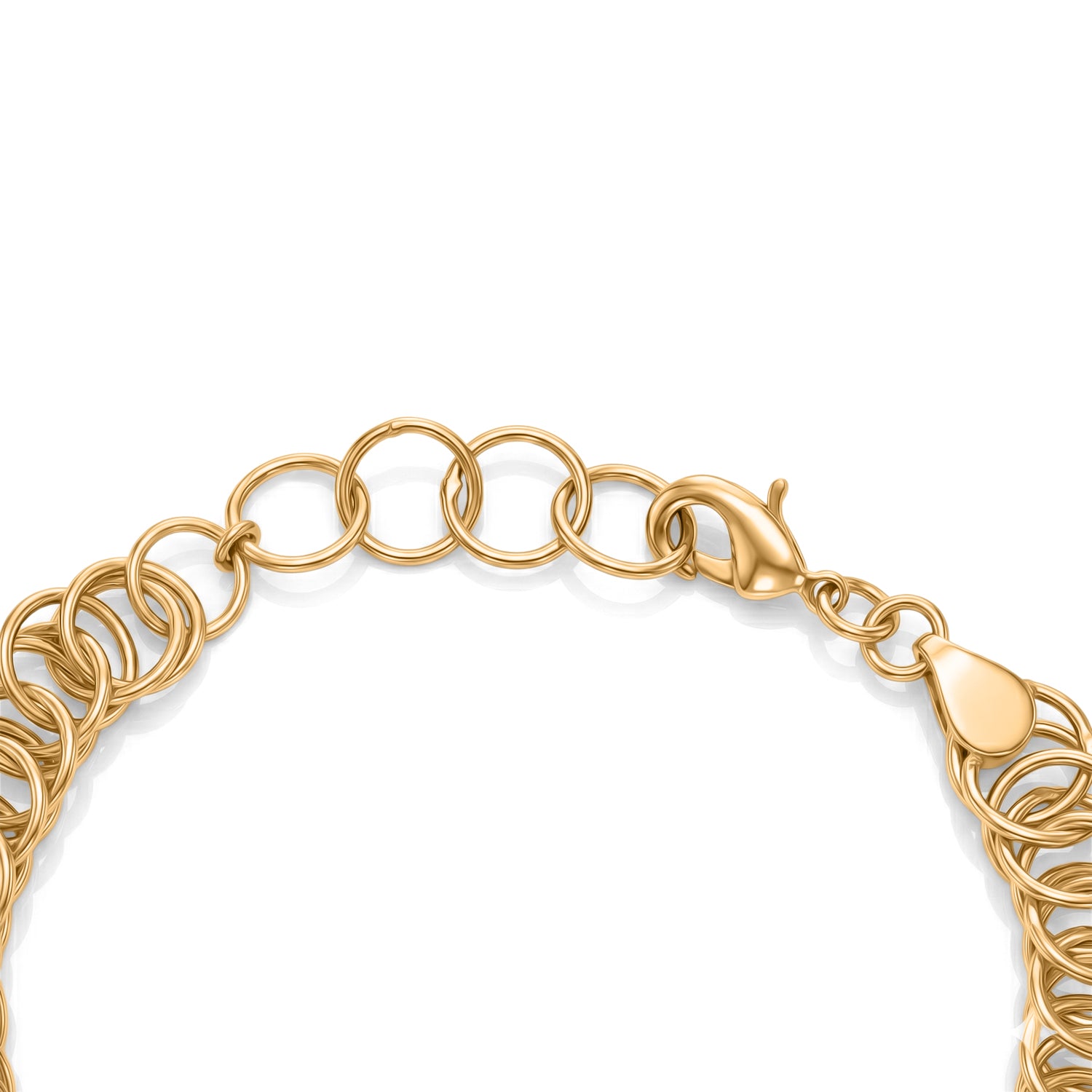 EVER TRUE Bronzella Kollektion-Reine Bronze 750 Vergoldet geflochtenes Armband ca. 16.5 cm ca. 11,00g