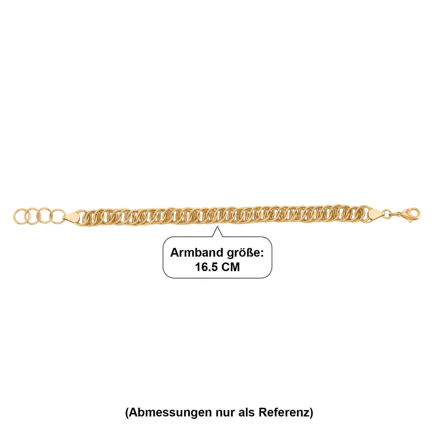 EVER TRUE Bronzella Kollektion-Reine Bronze 750 Vergoldet Armband ca. 16.5 cm ca. 11,00g