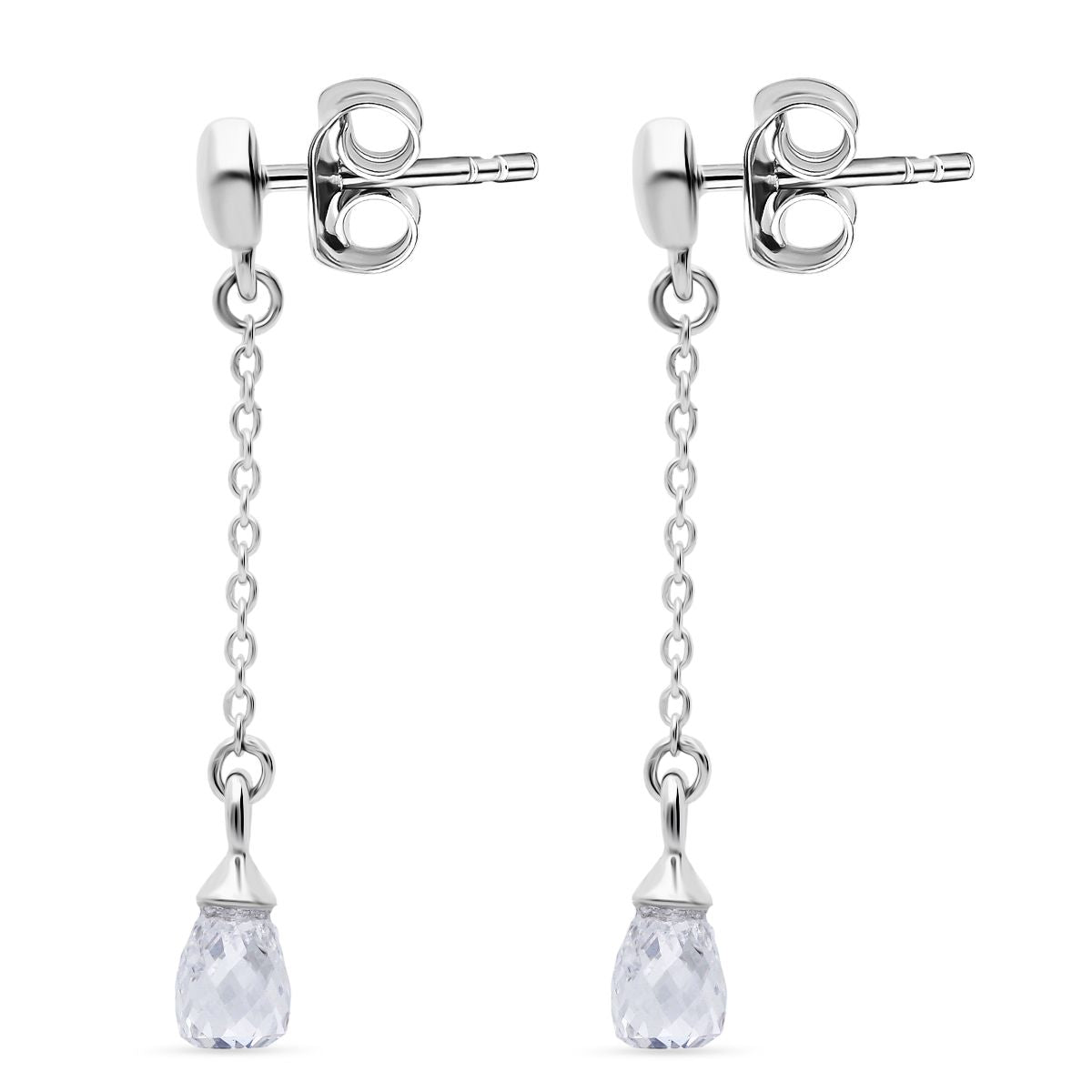 LUXURIANT DIAMOND - Lab Grown Diamant VS-EF Ohrringe 925 Silber Rhodiniert ca. 1,08 ct.