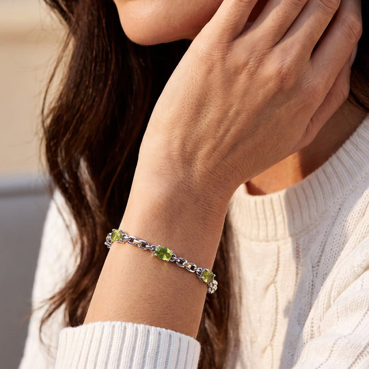 EVER TRUE Peridot Armband ca. 16.5 cm Nickelfreies Messing ca. 3.41 ct