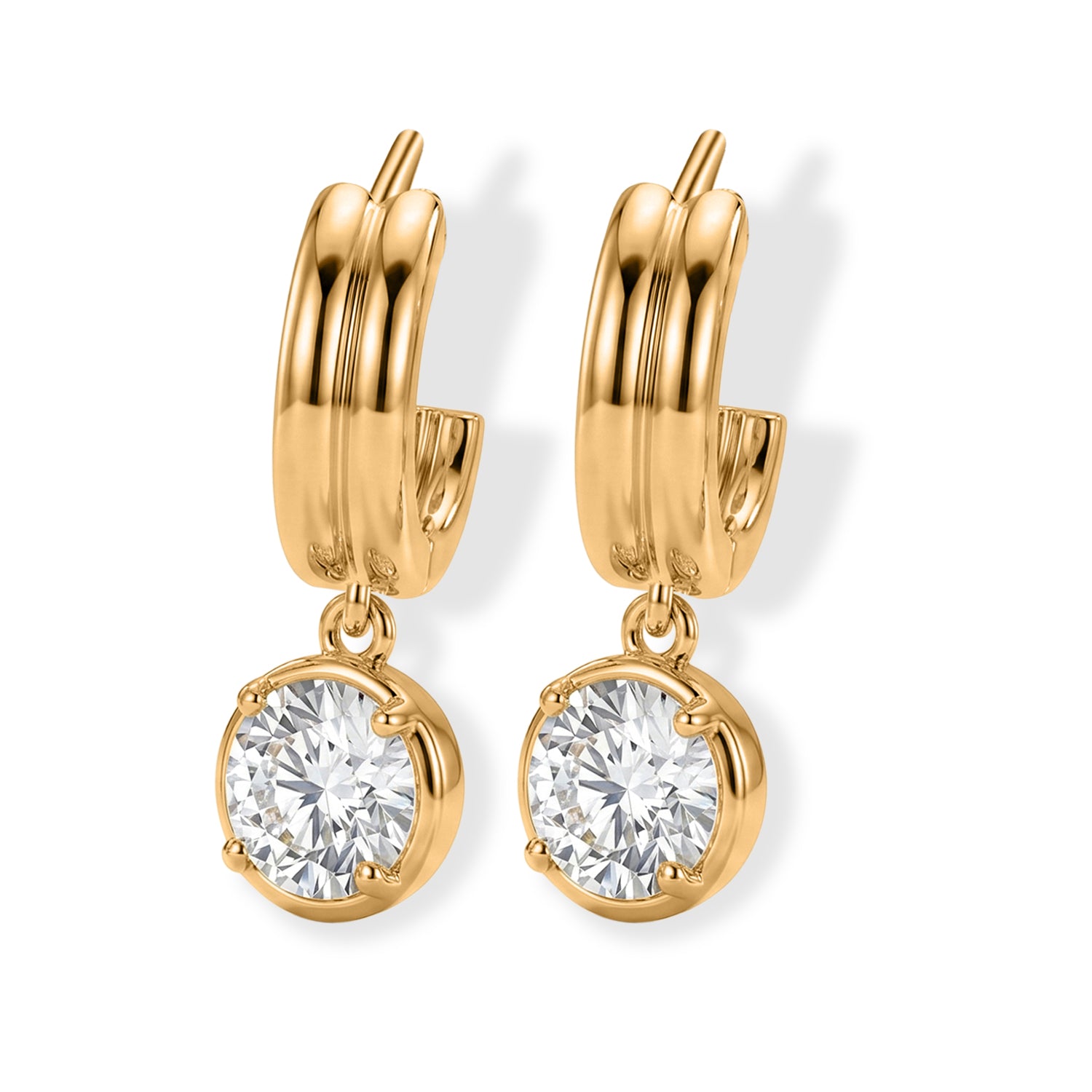 EVER TRUE Moissanit Ohrringe 950 Kupfer ca. 2,39 ct.