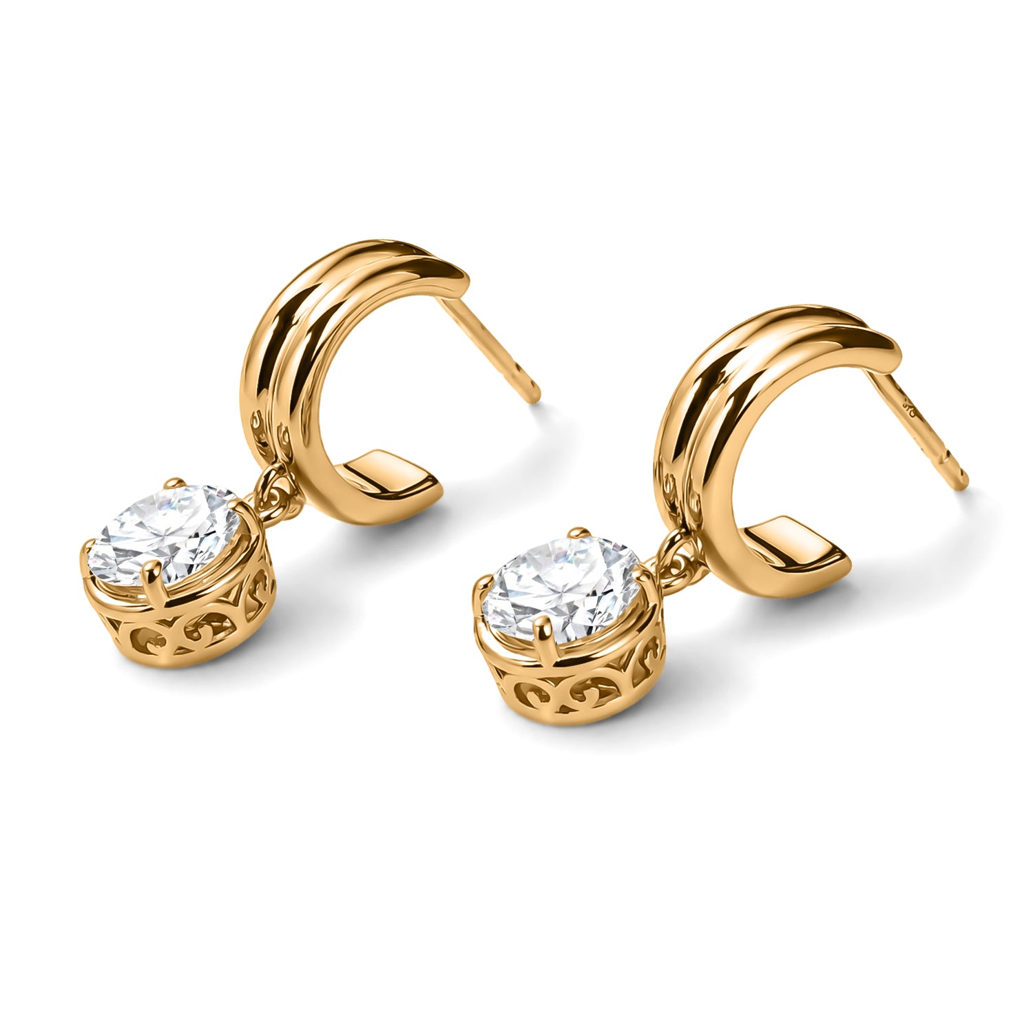 EVER TRUE Moissanit Ohrringe 950 Kupfer ca. 2,39 ct.