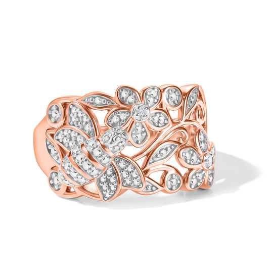 EVER TRUE Weißer Diamant Ring Nickelfreies Messing (Größe 21.00)